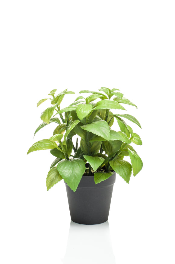Albahaca artificial - 1 maceta - Verde