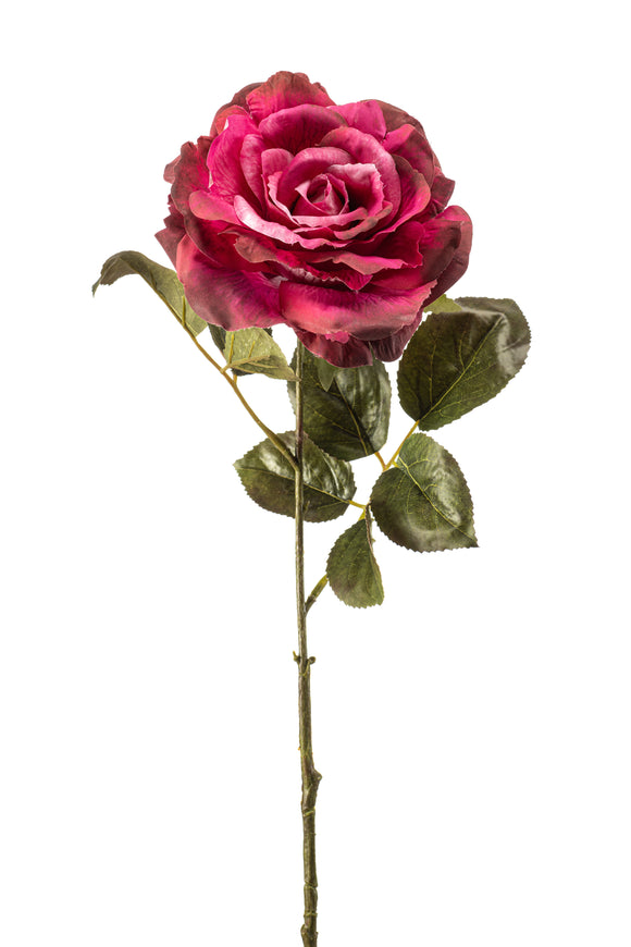 Rosa Pascal artificial - 1 tallo - Rojo fucsia