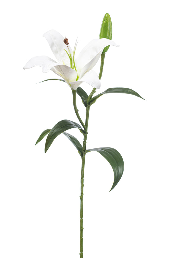 Lirio artificial - 1 tallo - blanco