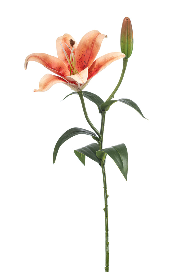 Lirio artificial - 1 tallo - Naranja