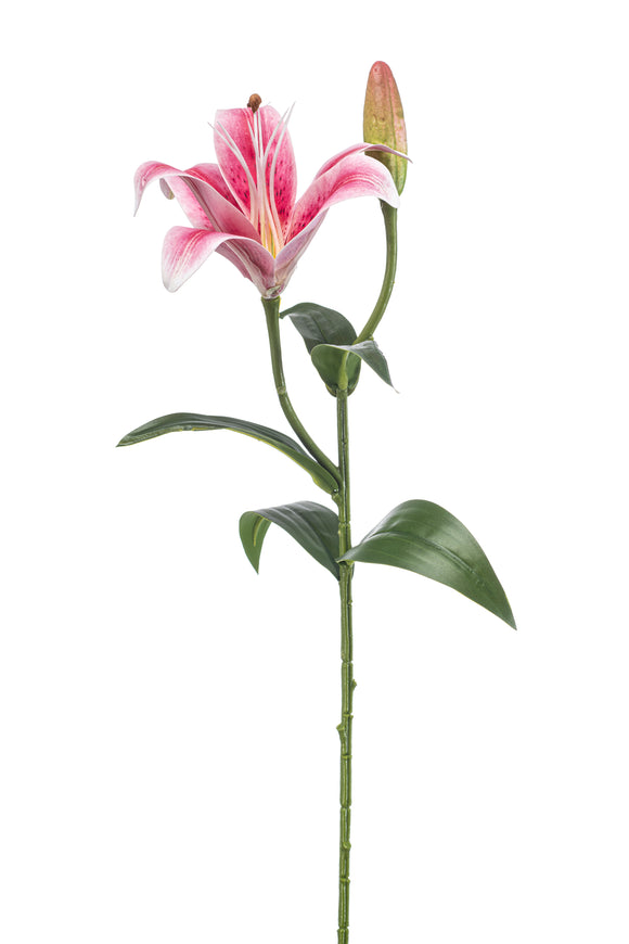 Lirio artificial - 1 tallo - rosa