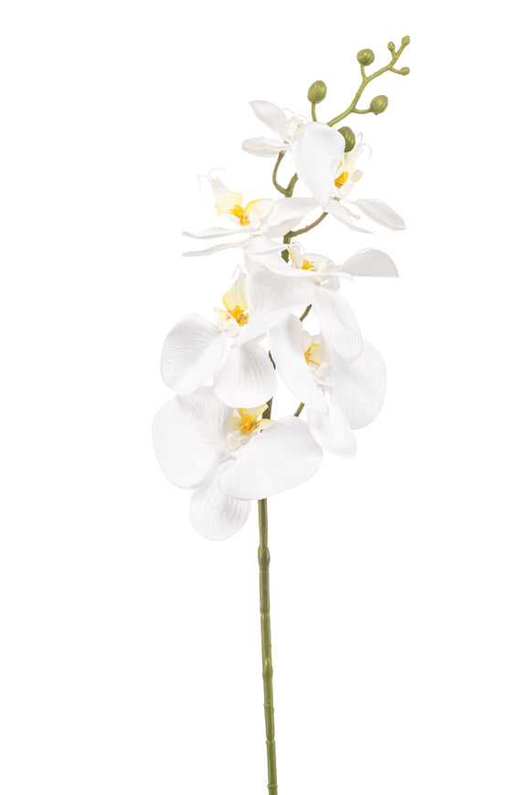 Orquídea artificial - 1 tallo - blanca