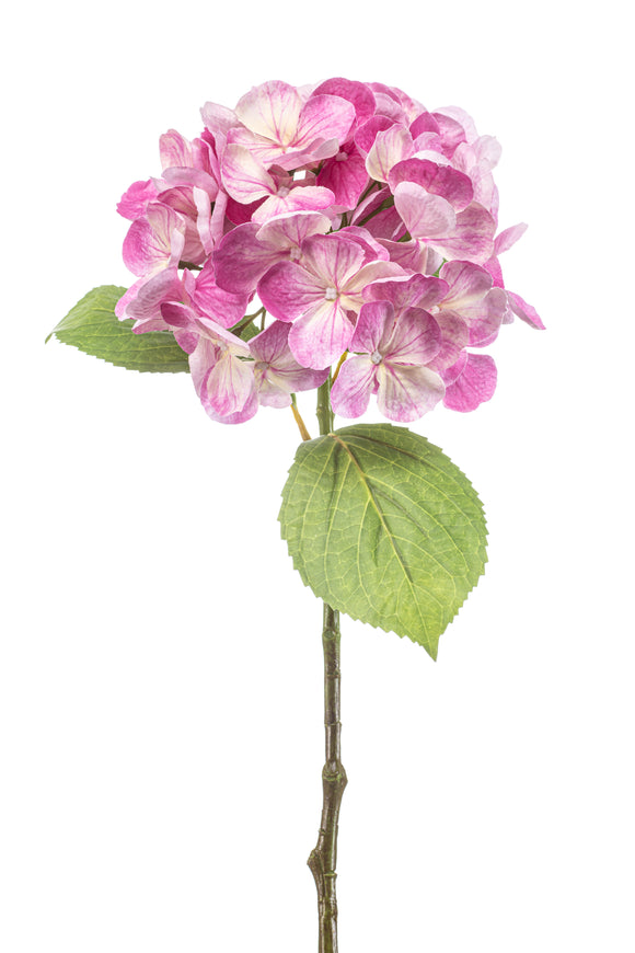 Hortensia artificial - 1 cabeza - Rosa