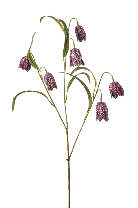 Lirio artificial a cuadros - 1 tallo - Violeta