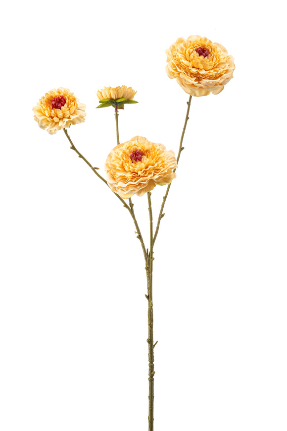 Zinnia artificial - 1 tallo - Beige